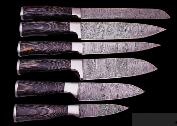 Damascus Kitchen Knife set